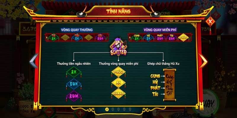 Người chơi có cơ hội trải nghiệm tính năng slot game Nohu90