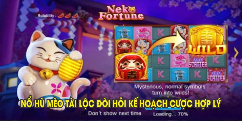 Nổ hũ Mèo Tài Lộc đòi hỏi kế hoạch cược hợp lý